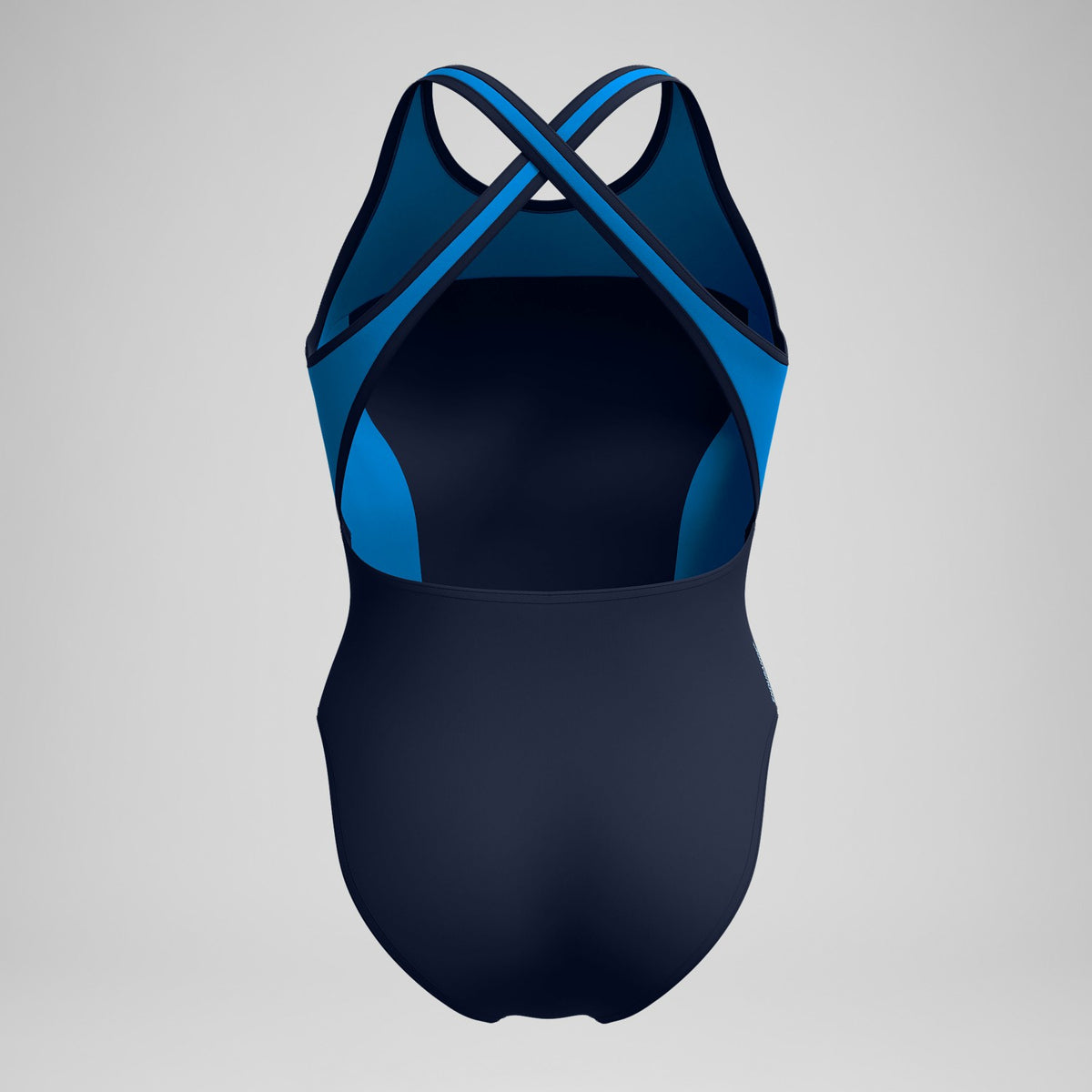 High Neck Splice Cross Back Swimsuit Navy/Blue | Speedo