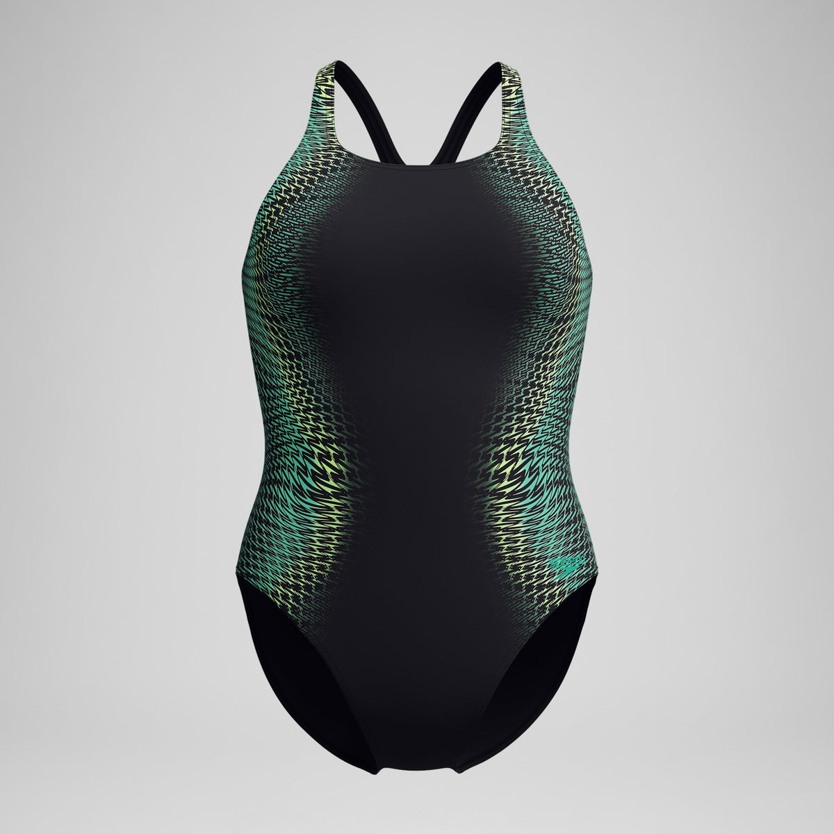 Medalist Printed Swimsuit Black/Green | Speedo