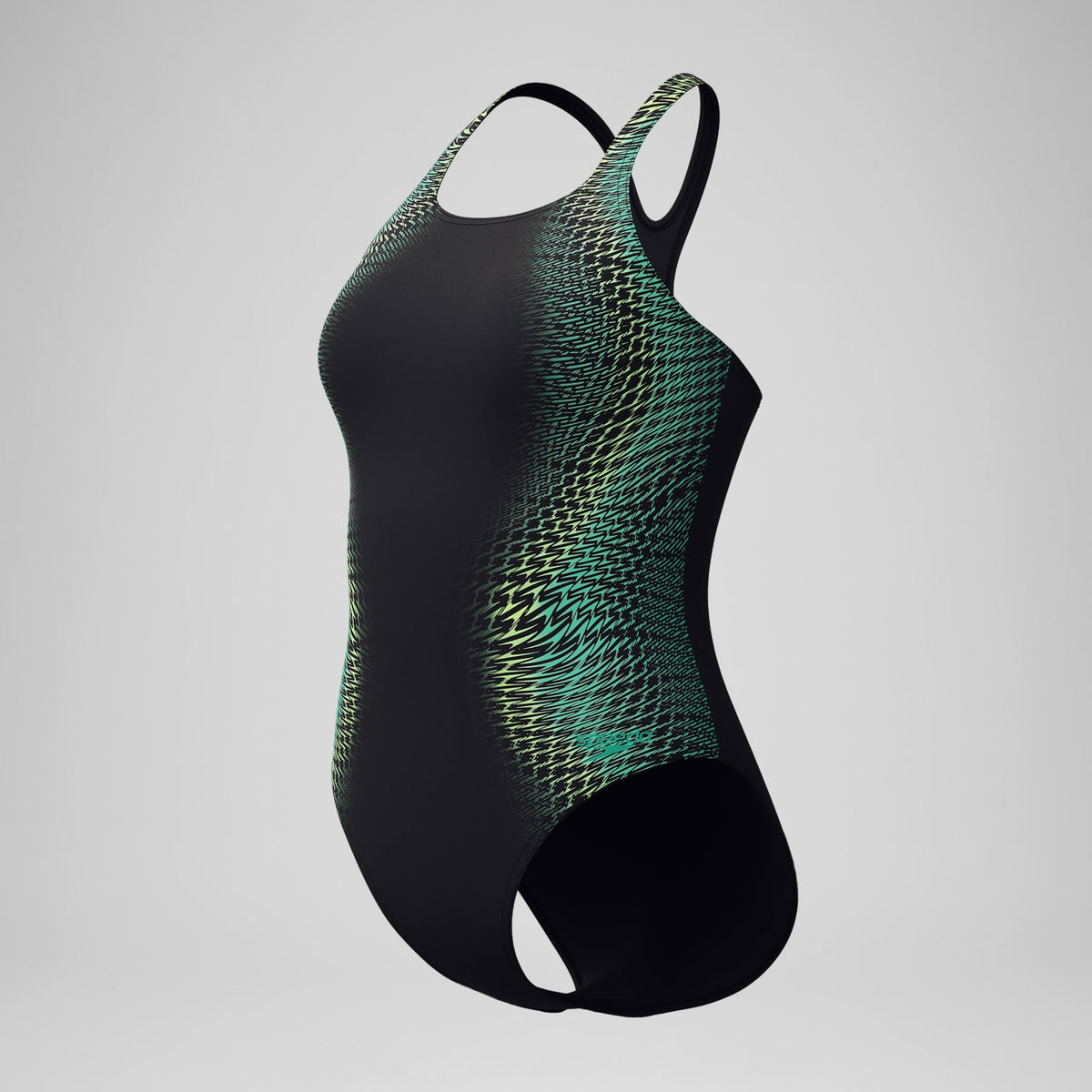 Medalist Printed Swimsuit Black/Green | Speedo