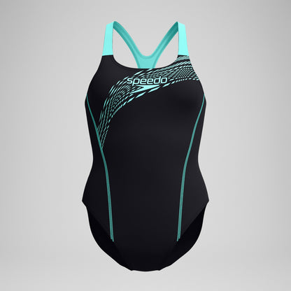 Medley Logo Swimsuit Black/Turquoise | Speedo