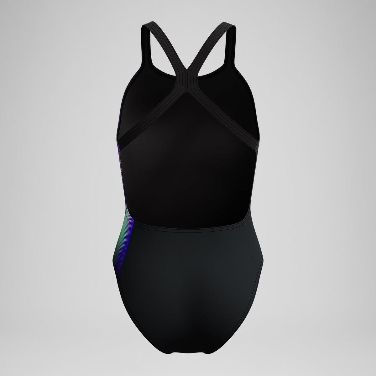 Club Training Printed Powerback Swimsuit Black/Purple | Speedo