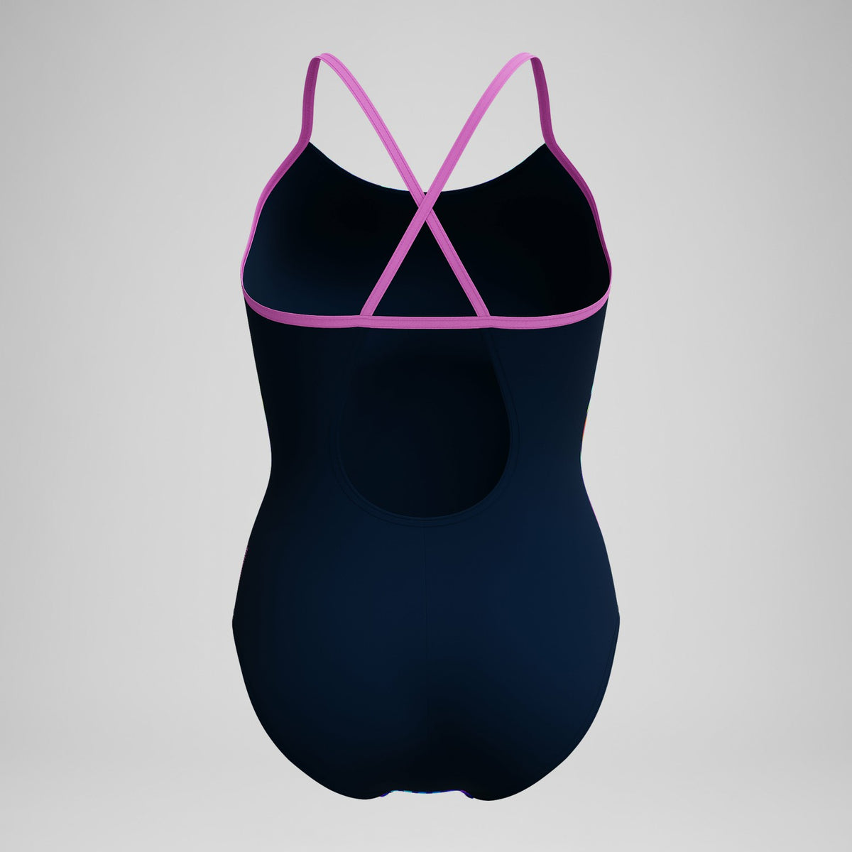 Club Training Printed Fixed Crossback Swimsuit Navy/Green | Speedo