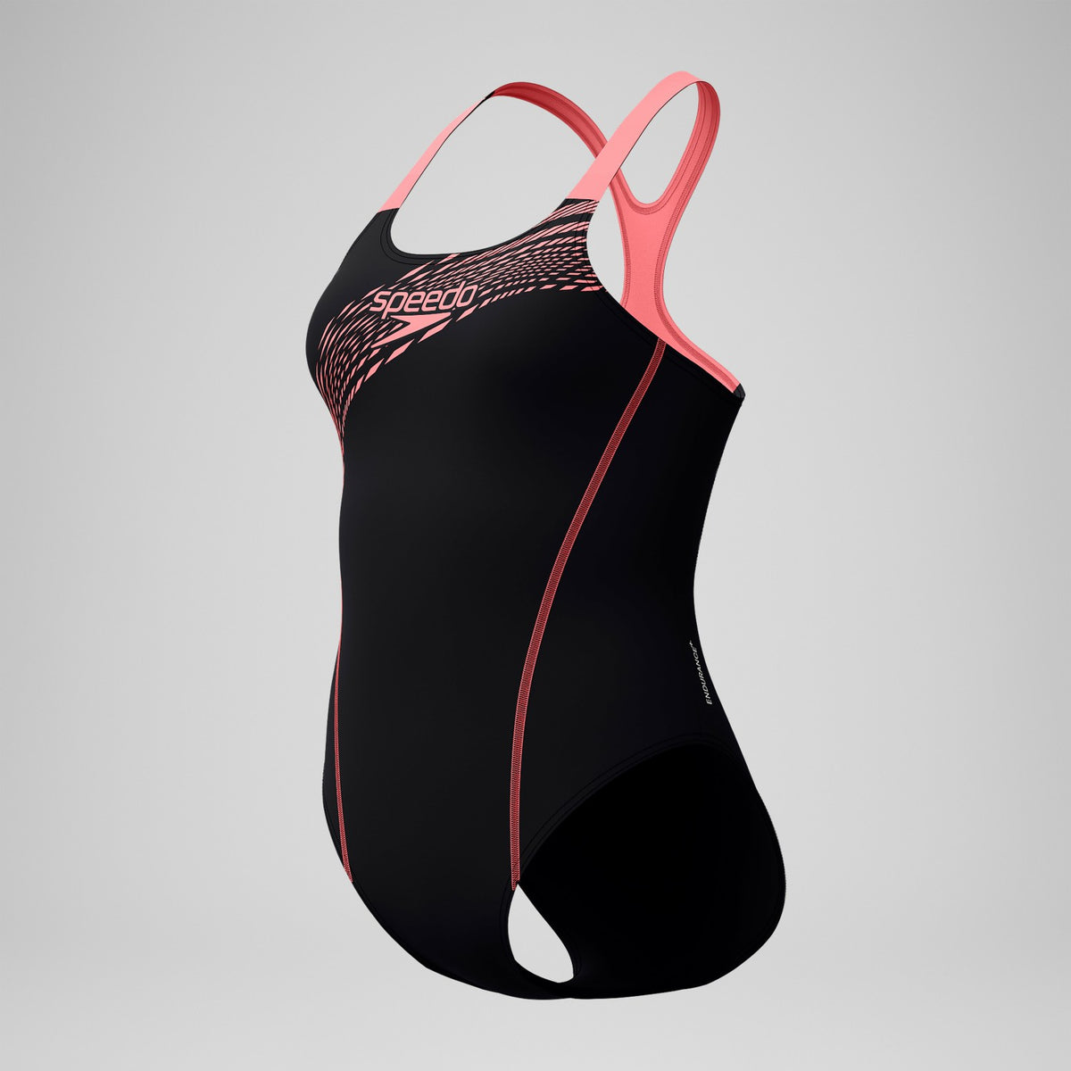Medley Logo Swimsuit Black/Coral | Speedo
