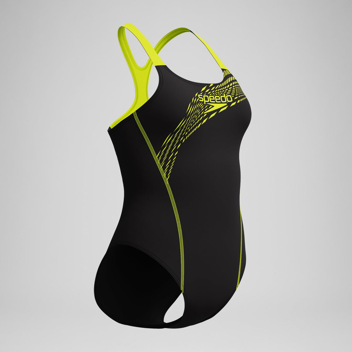 Medley Logo Swimsuit Black/Yellow | Speedo