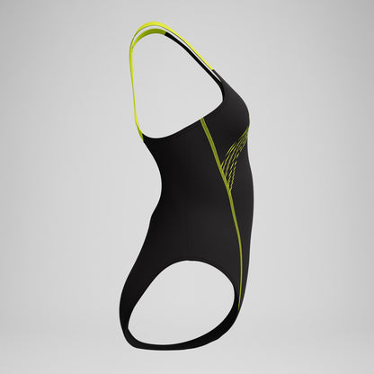 Medley Logo Swimsuit Black/Yellow | Speedo