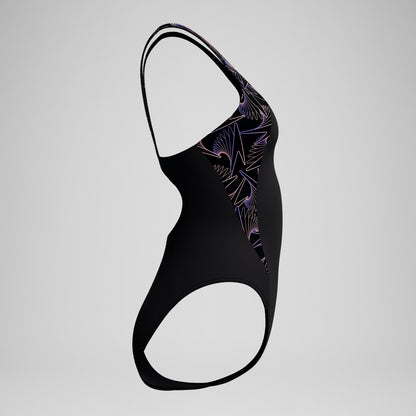 Hyperboom Splice Muscleback Swimsuit Black/Peach | Speedo