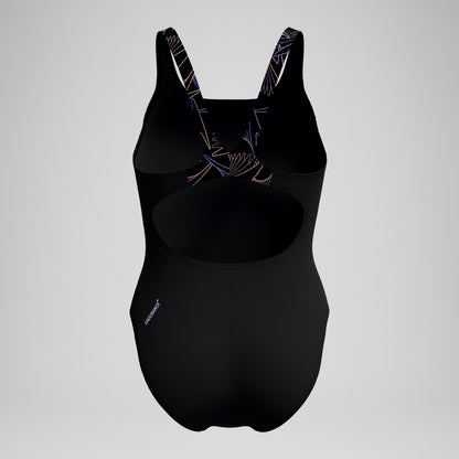 Hyperboom Splice Muscleback Swimsuit Black/Peach | Speedo