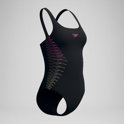 Placement Muscleback Swimsuit Black/Orange | Speedo