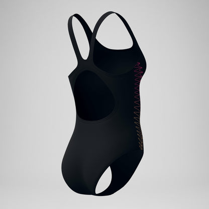 Placement Muscleback Swimsuit Black/Orange | Speedo