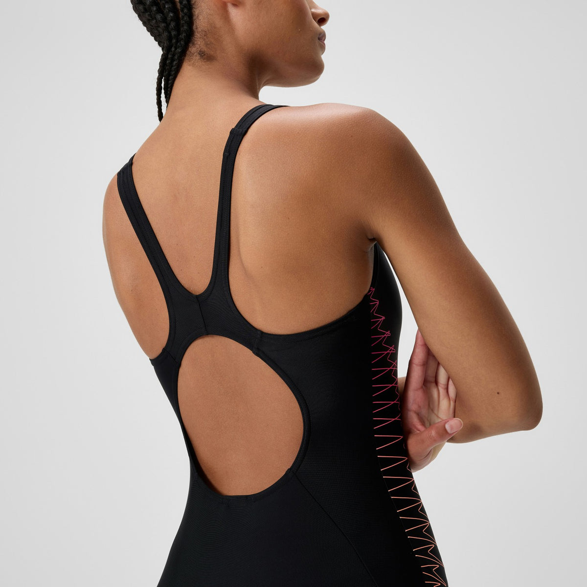 Placement Muscleback Swimsuit Black/Orange | Speedo