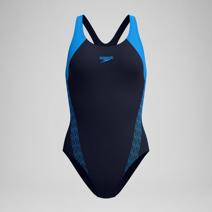 Placement Laneback Swimsuit Navy/Blue | Speedo