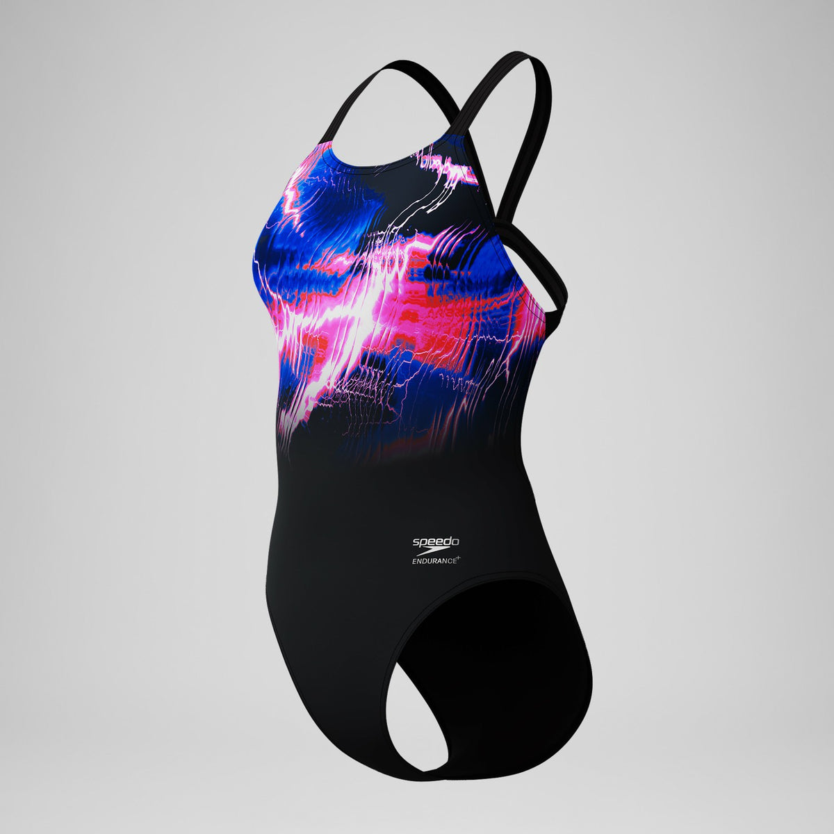 Club Training Printed Leaderback One Piece Black/Pink | Speedo