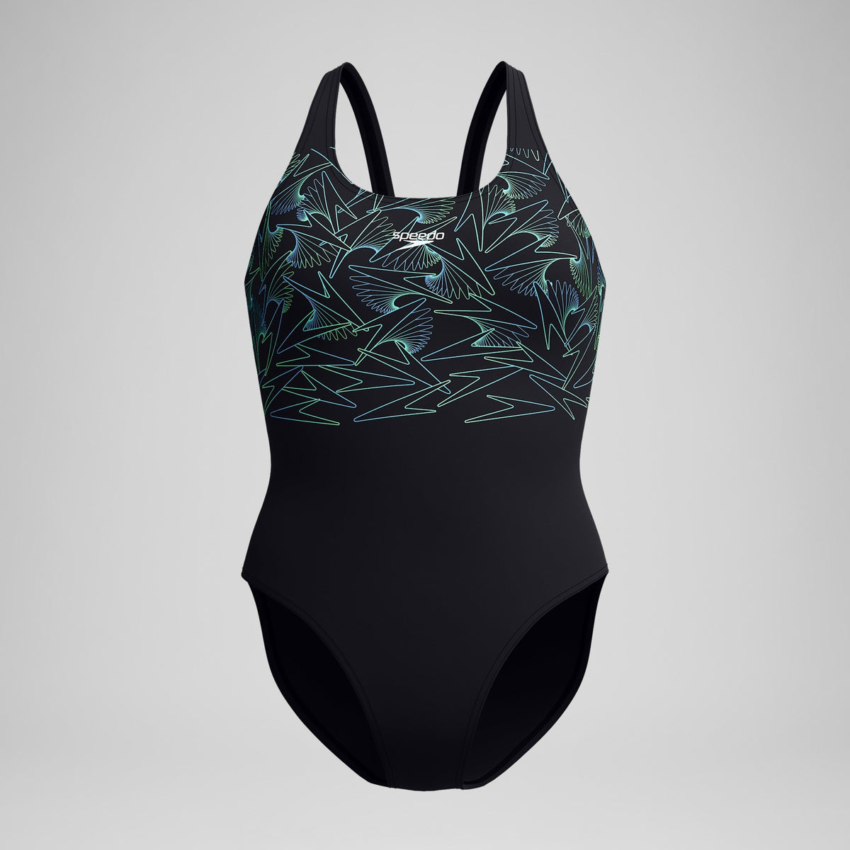 Hyperboom Placement Muscleback Swimsuit Black/Green | Speedo