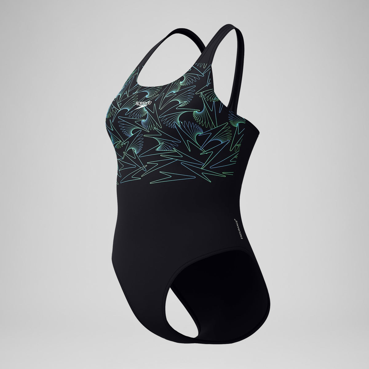 Hyperboom Placement Muscleback Swimsuit Black/Green | Speedo