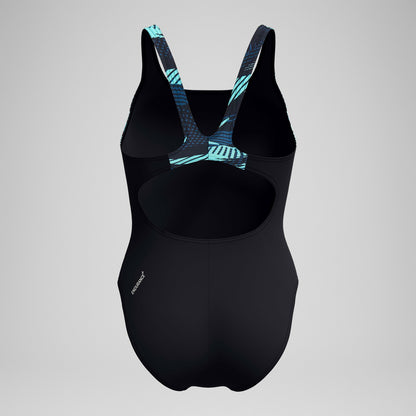 HyberBoom Splice Muscleback Swimsuit DarkTeal/Green | Speedo