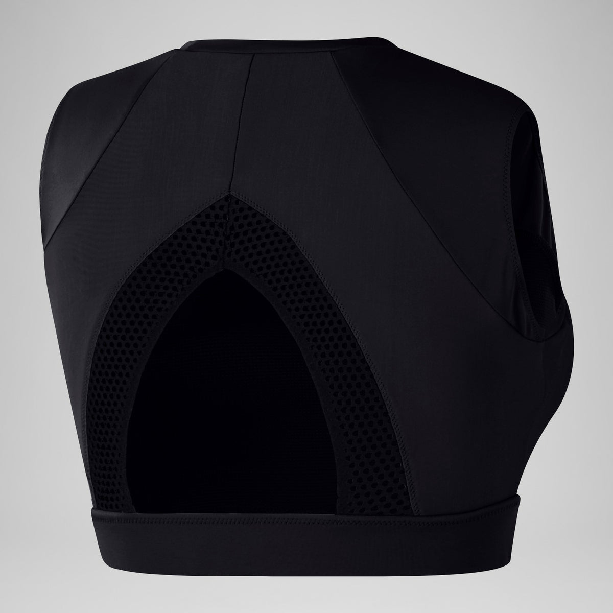 Mesh Solid Crop Top Black | Speedo