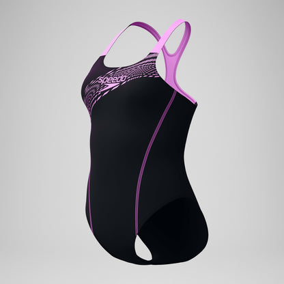 Medley Logo Swimsuit Black/Pink | Speedo