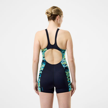 Hyperboom Splice Muscleback Legsuit Black/Turquoise | Speedo