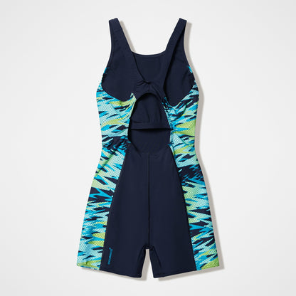 Hyperboom Splice Muscleback Legsuit Black/Turquoise | Speedo