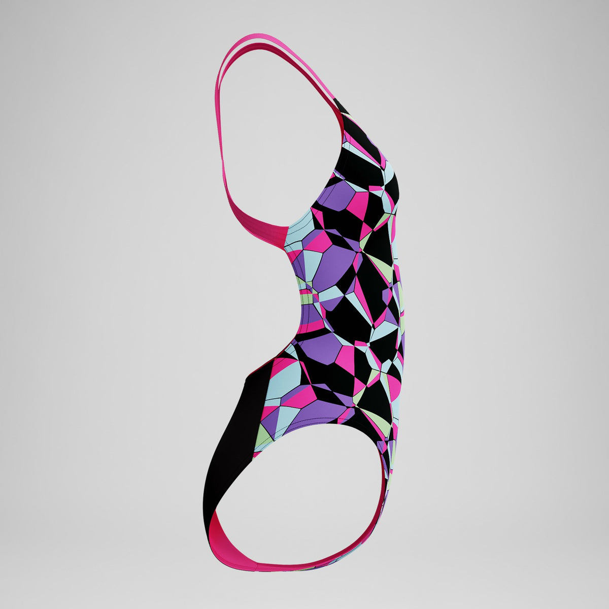Club Training Printed Leaderback Swimsuit Black/Pink | Speedo