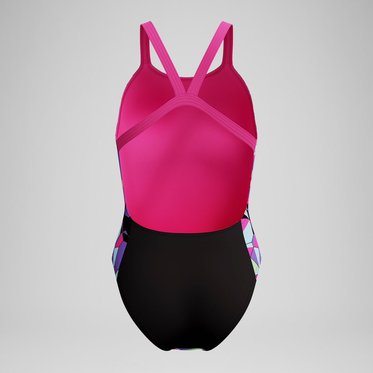 Club Training Printed Leaderback Swimsuit Black/Pink | Speedo