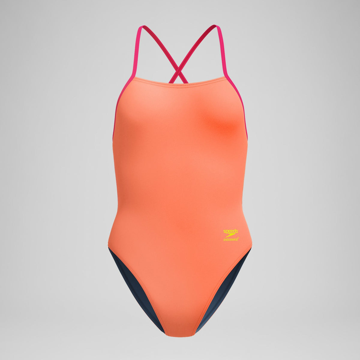 Club Training Solid Tie Back Swimsuit Orange | Speedo