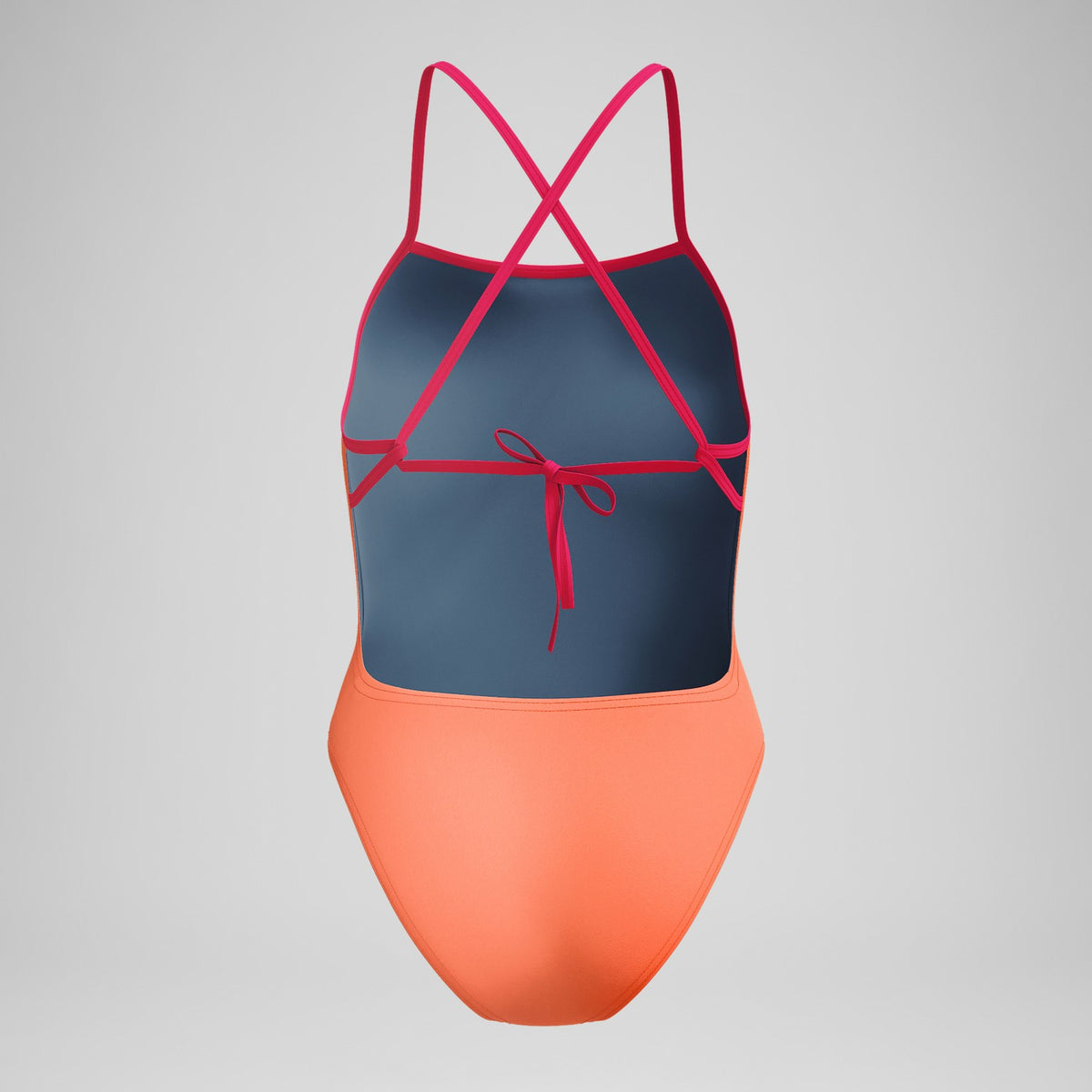 Club Training Solid Tie Back Swimsuit Orange | Speedo
