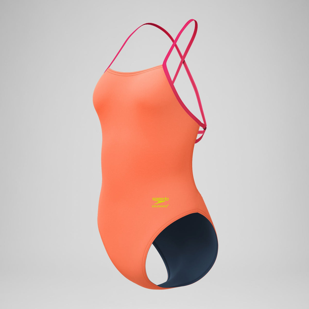 Club Training Solid Tie Back Swimsuit Orange | Speedo