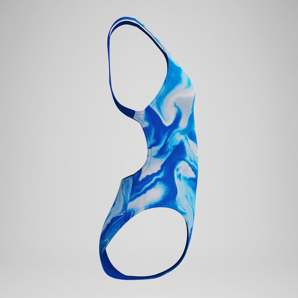 Club Training Printed Powerback Swimsuit Blue/White | Speedo