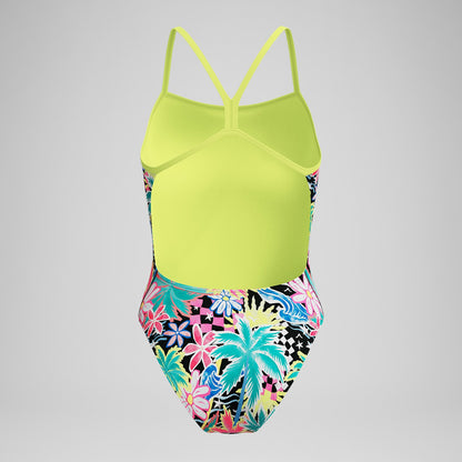 Club Training Printed V-Back 2.0 One Piece Green | Speedo