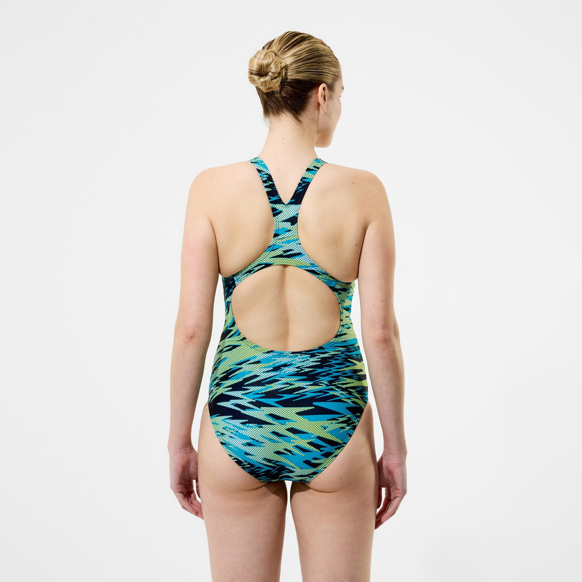 Hyperboom Printed Medalist Swimsuit Green | Speedo