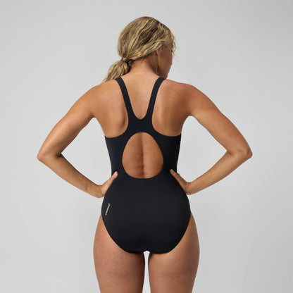 Placement Muscleback Swimsuit Black/Yellow | Speedo