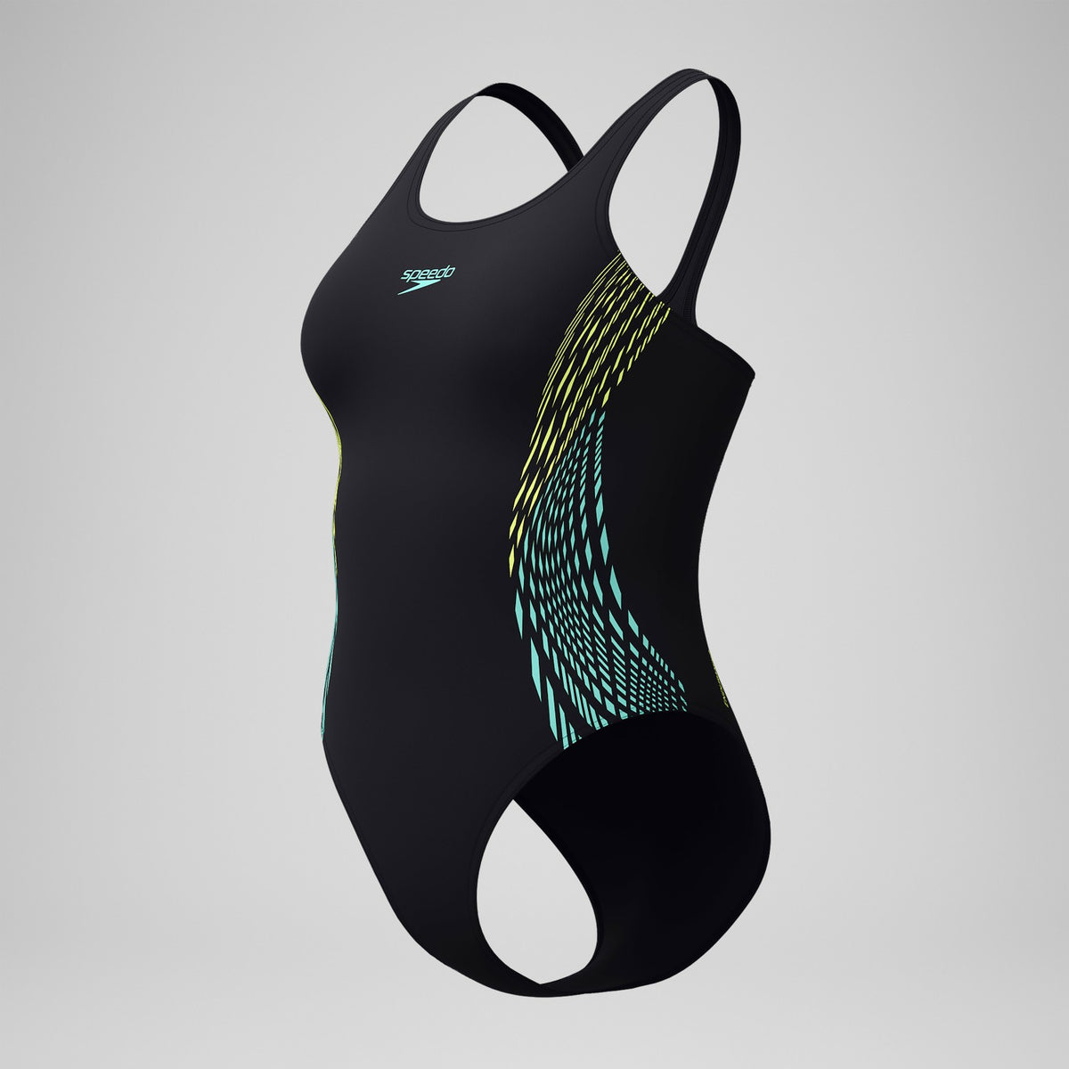 Placement Muscleback Swimsuit Black/Yellow | Speedo