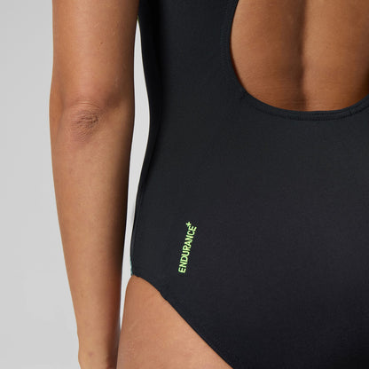 Placement Muscleback Swimsuit Black/Yellow | Speedo