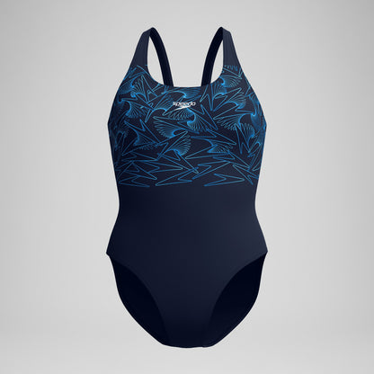 Hyperboom Placement Muscleback Swimsuit Navy/Blue | Speedo