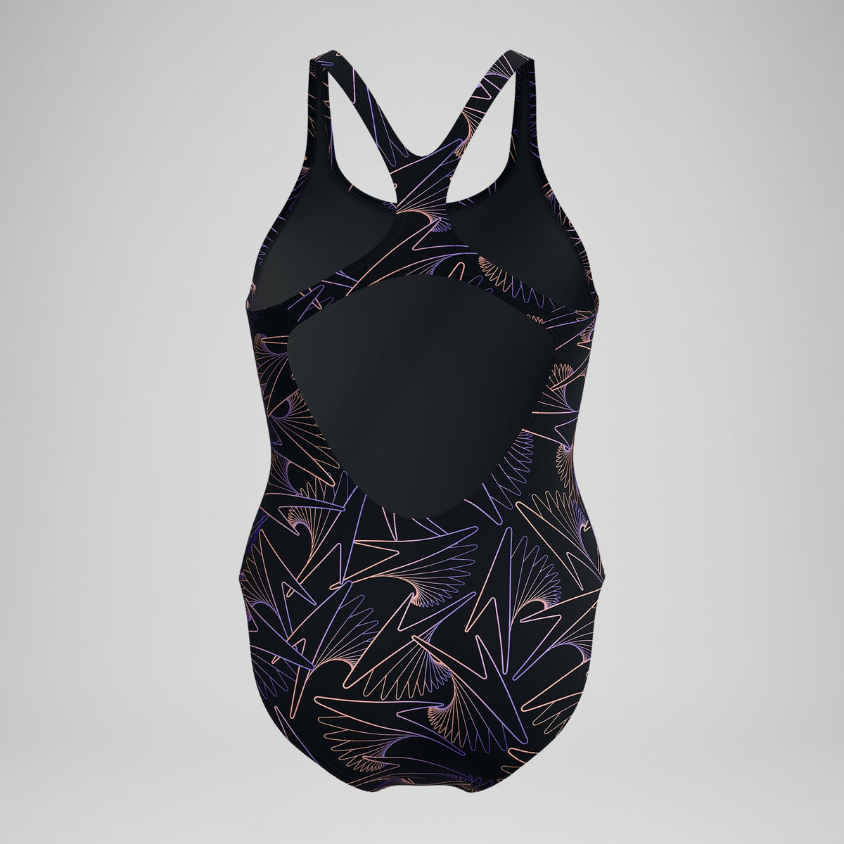 Hyperboom Medalist Allover Print Swimsuit Black/Peach | Speedo