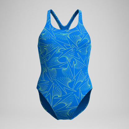 Hyperboom Medalist Allover Print Swimsuit Blue | Speedo