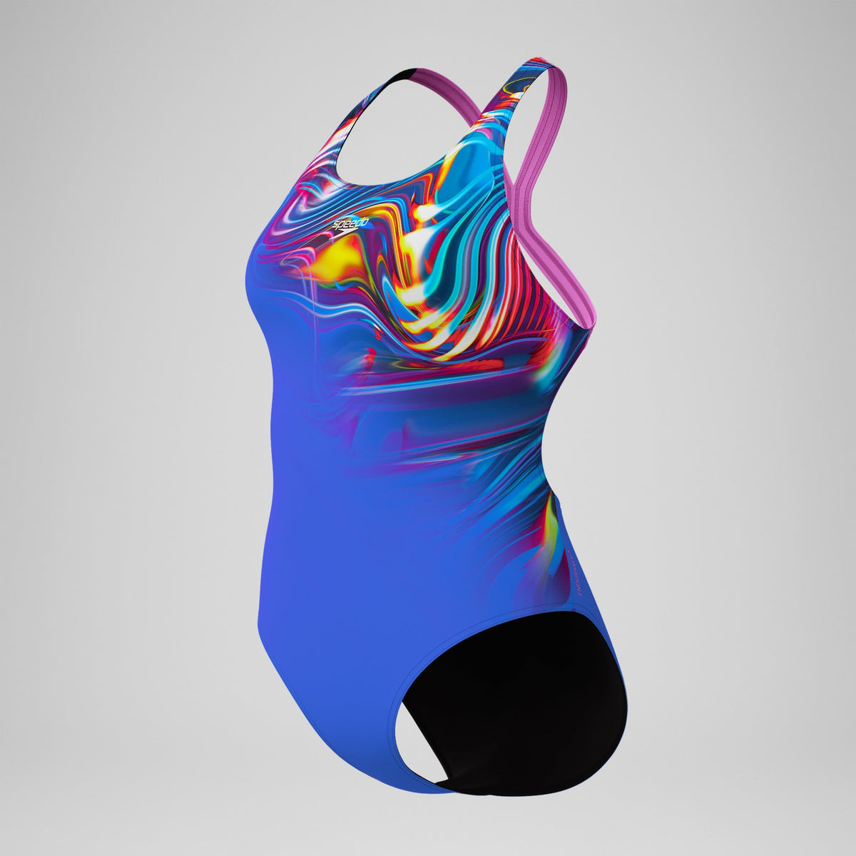 Club Training Placement Powerback Swimsuit Blue/Pink | Speedo