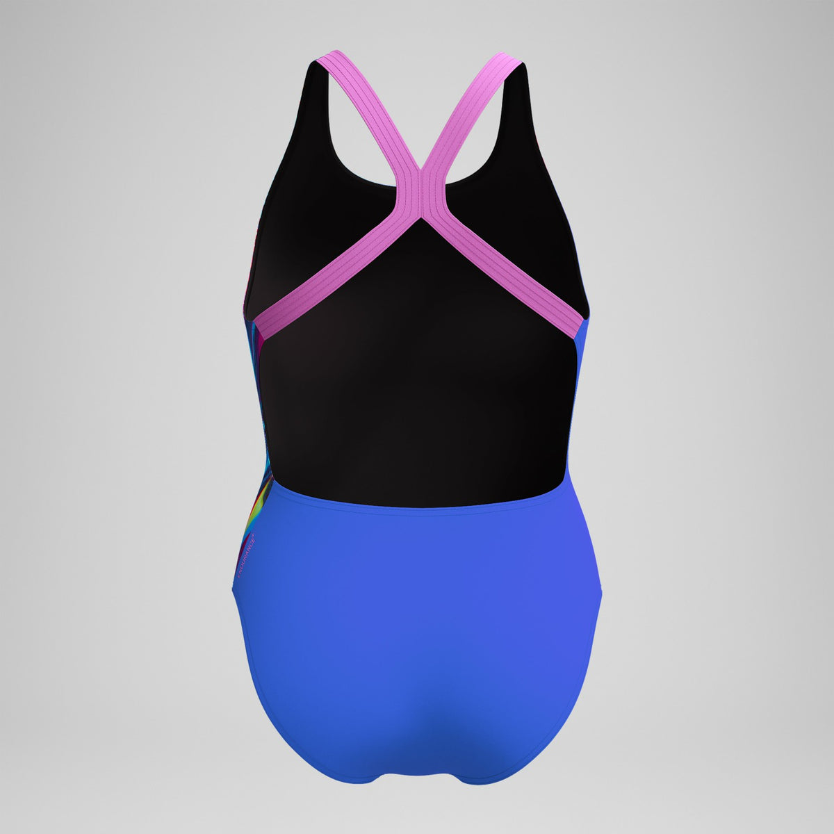 Club Training Placement Powerback Swimsuit Blue/Pink | Speedo