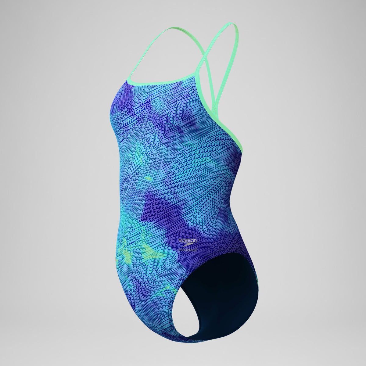 Club Training Printed Turnback Swimsuit Blue | Speedo