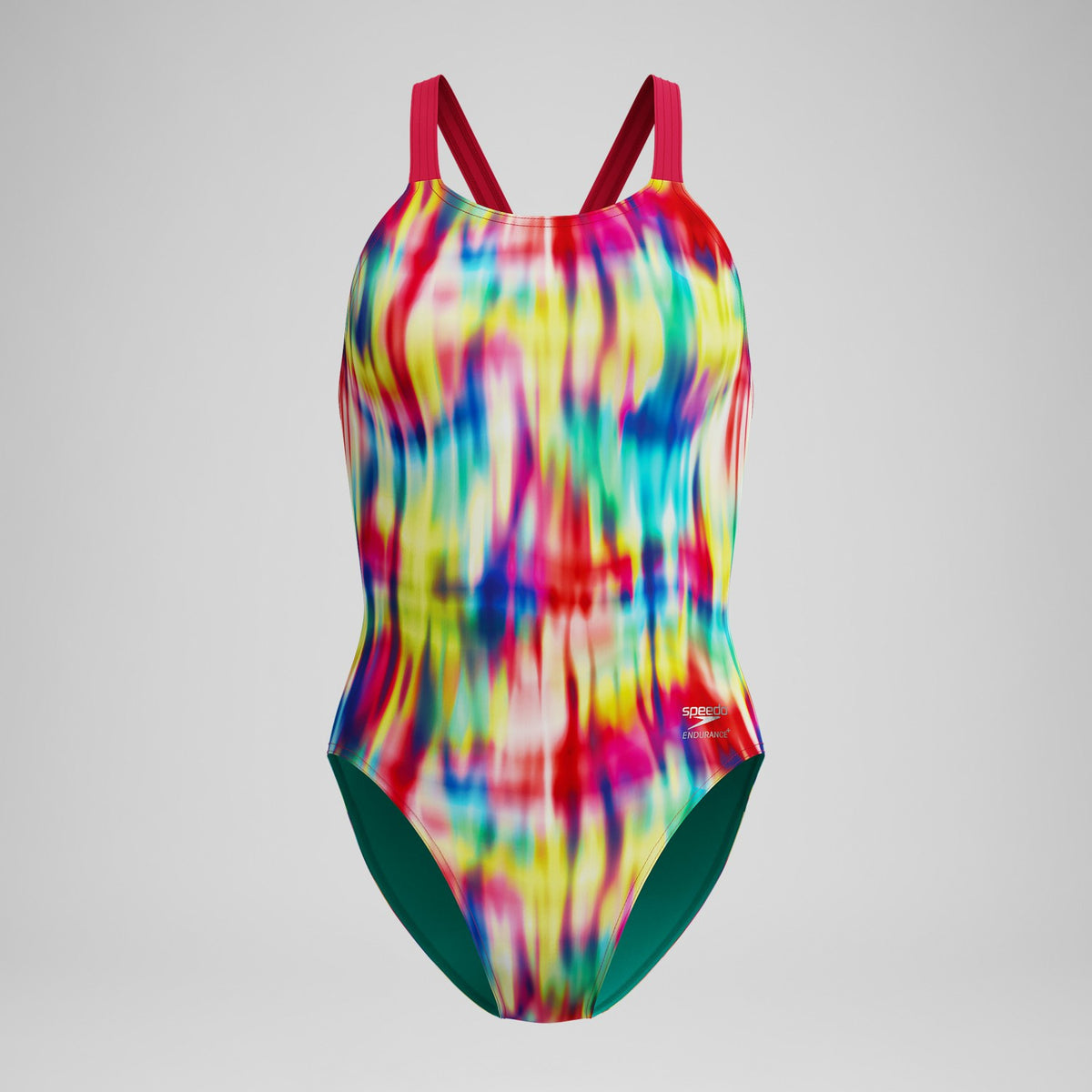 Club Training Printed Leaderback Swimsuit Red/Yellow | Speedo
