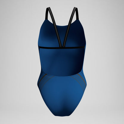 V Class Printed Active Back Swimsuit Blue | Speedo