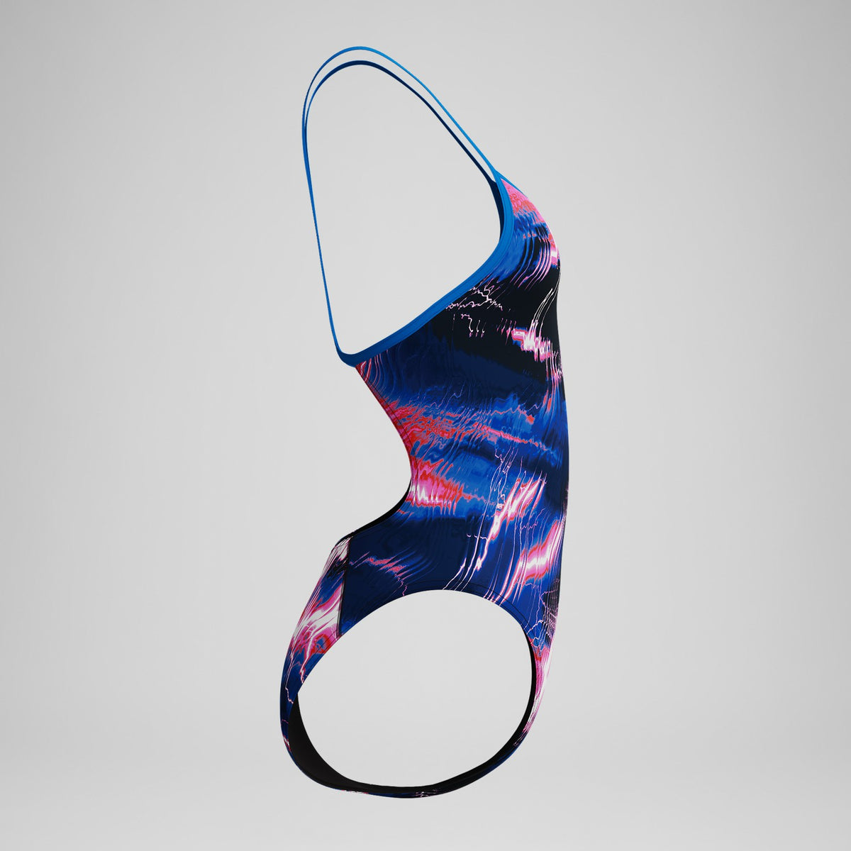 Club Training Printed Turnback Swimsuit Blue/Pink | Speedo