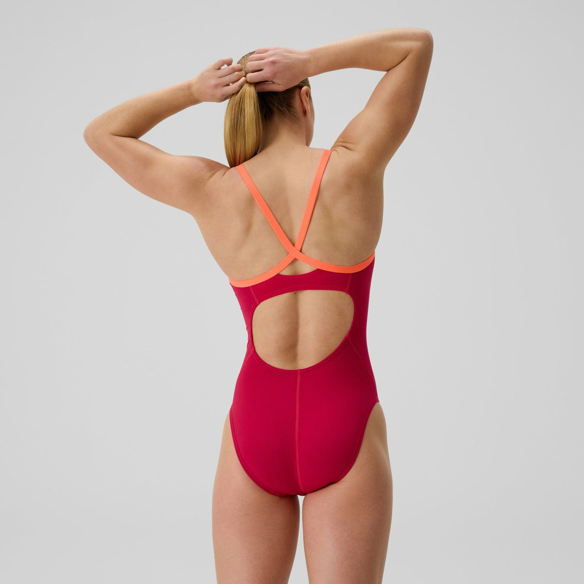 Club Training Solid Flyback 2.0 Swimsuit Red/Orange | Speedo