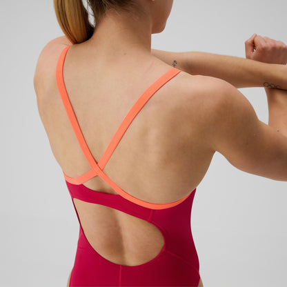 Club Training Solid Flyback 2.0 Swimsuit Red/Orange | Speedo