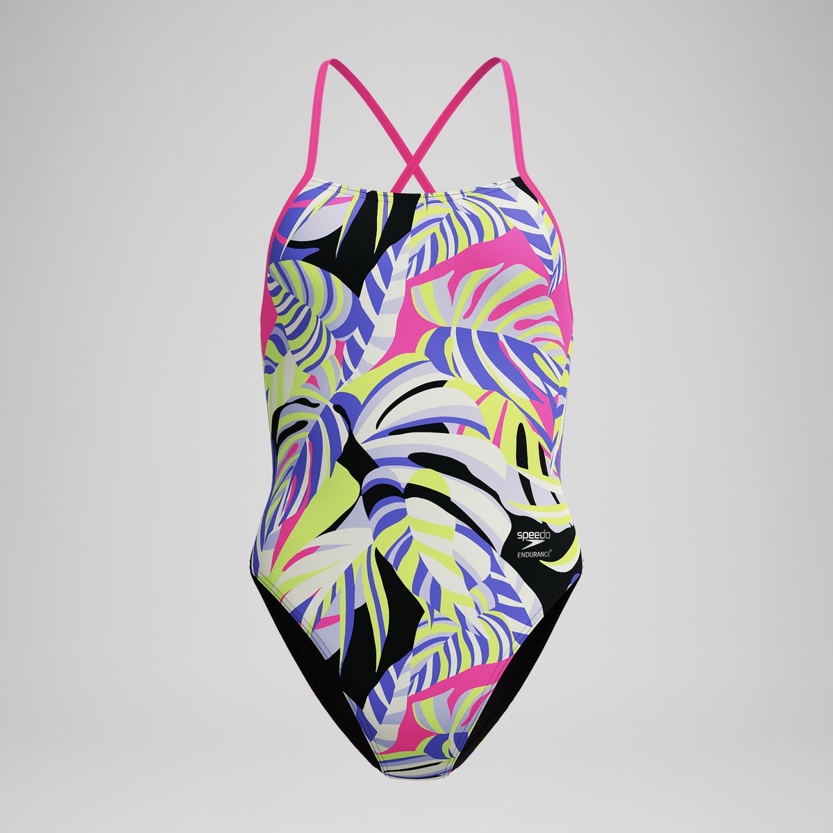 Club Training Printed Tie Back Swimsuit Purple/Pink | Speedo