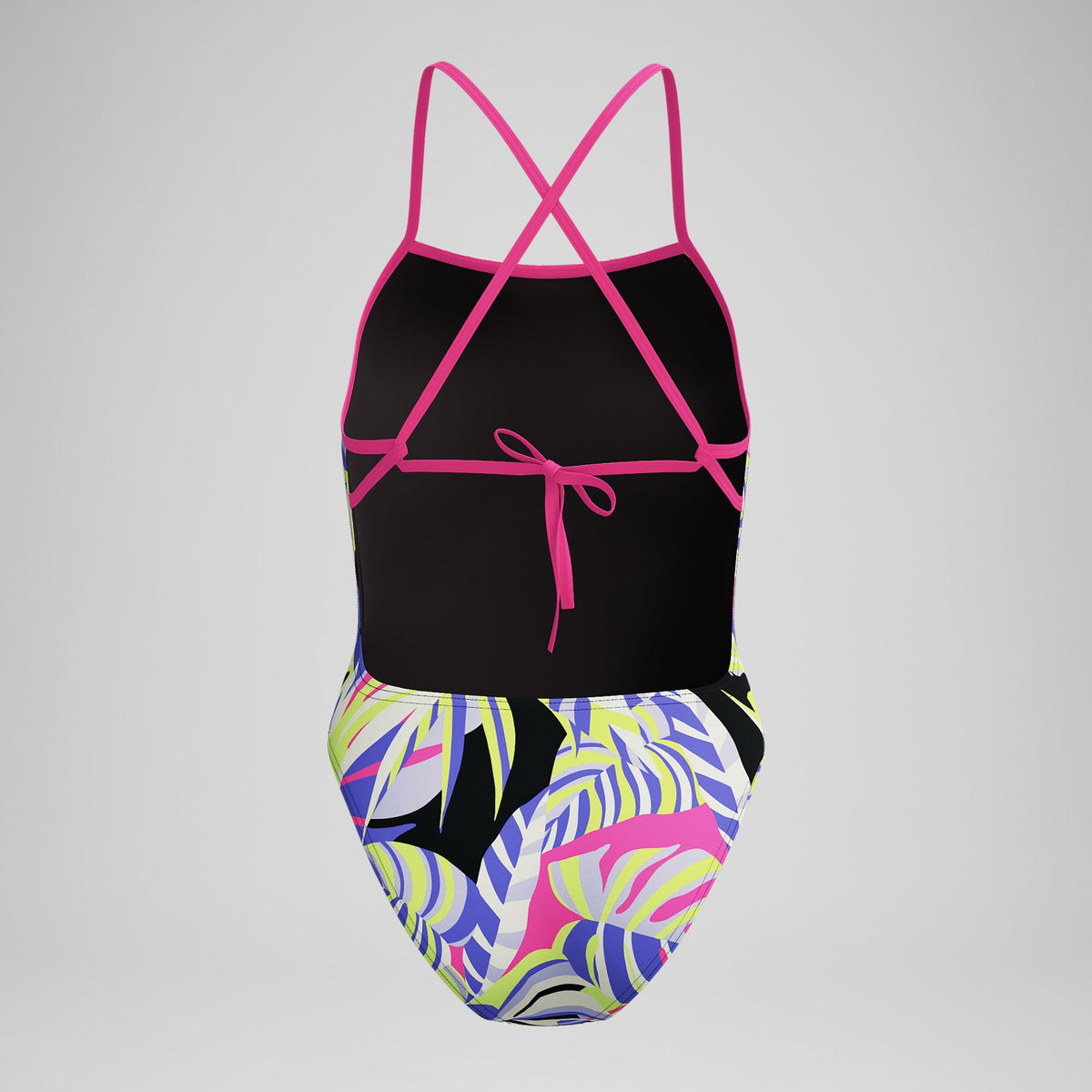 Club Training Printed Tie Back Swimsuit Purple/Pink | Speedo