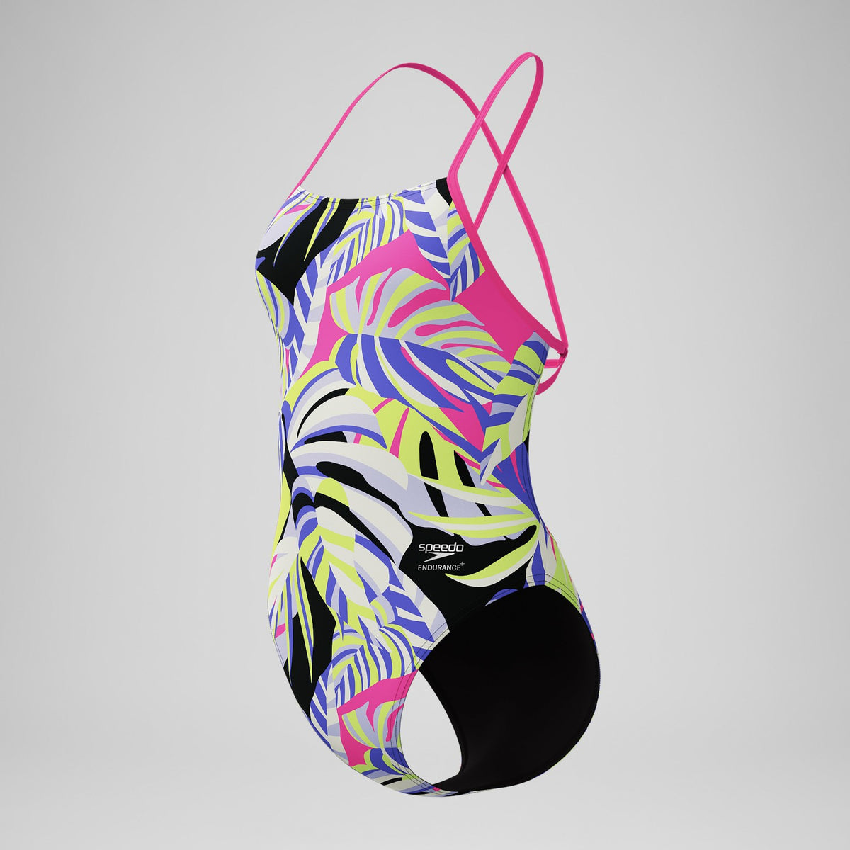 Club Training Printed Tie Back Swimsuit Purple/Pink | Speedo
