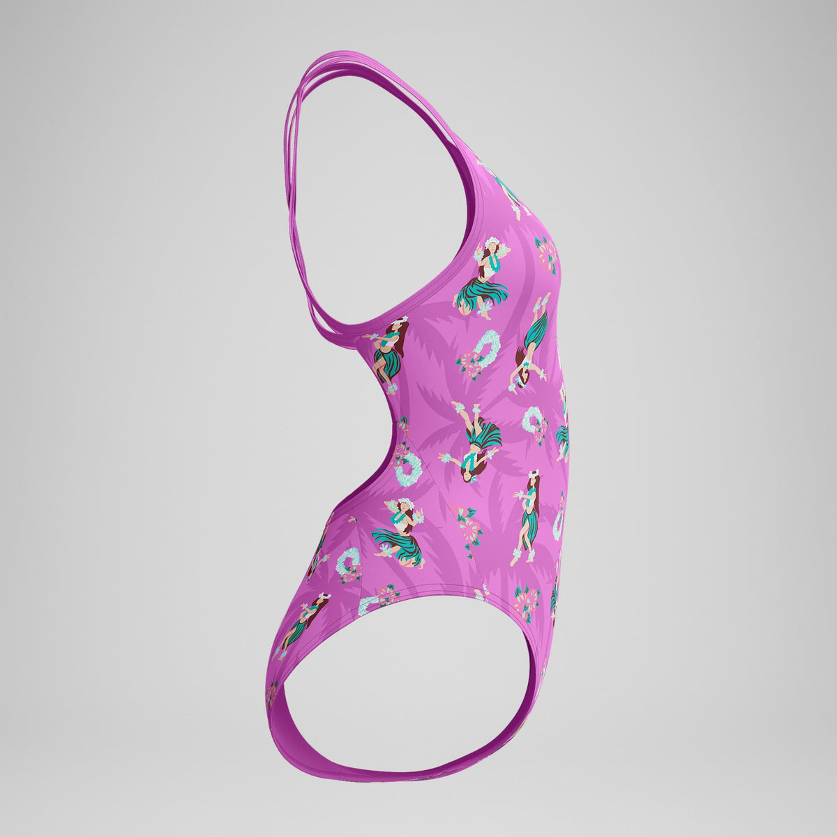 Club Training Printed Starback Swimsuit Pink/Green | Speedo