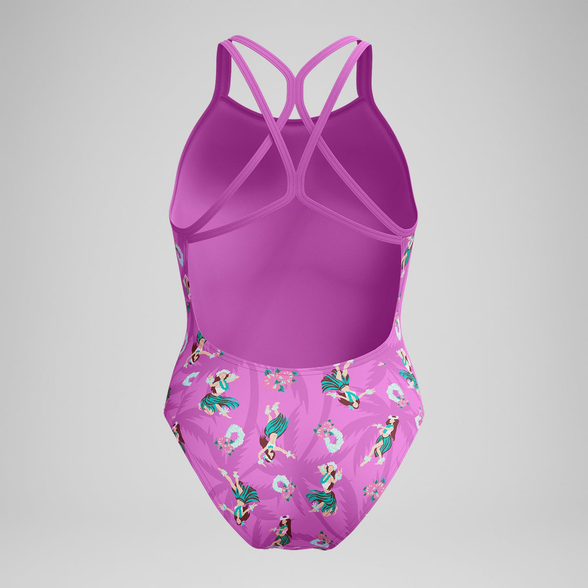 Club Training Printed Starback Swimsuit Pink/Green | Speedo